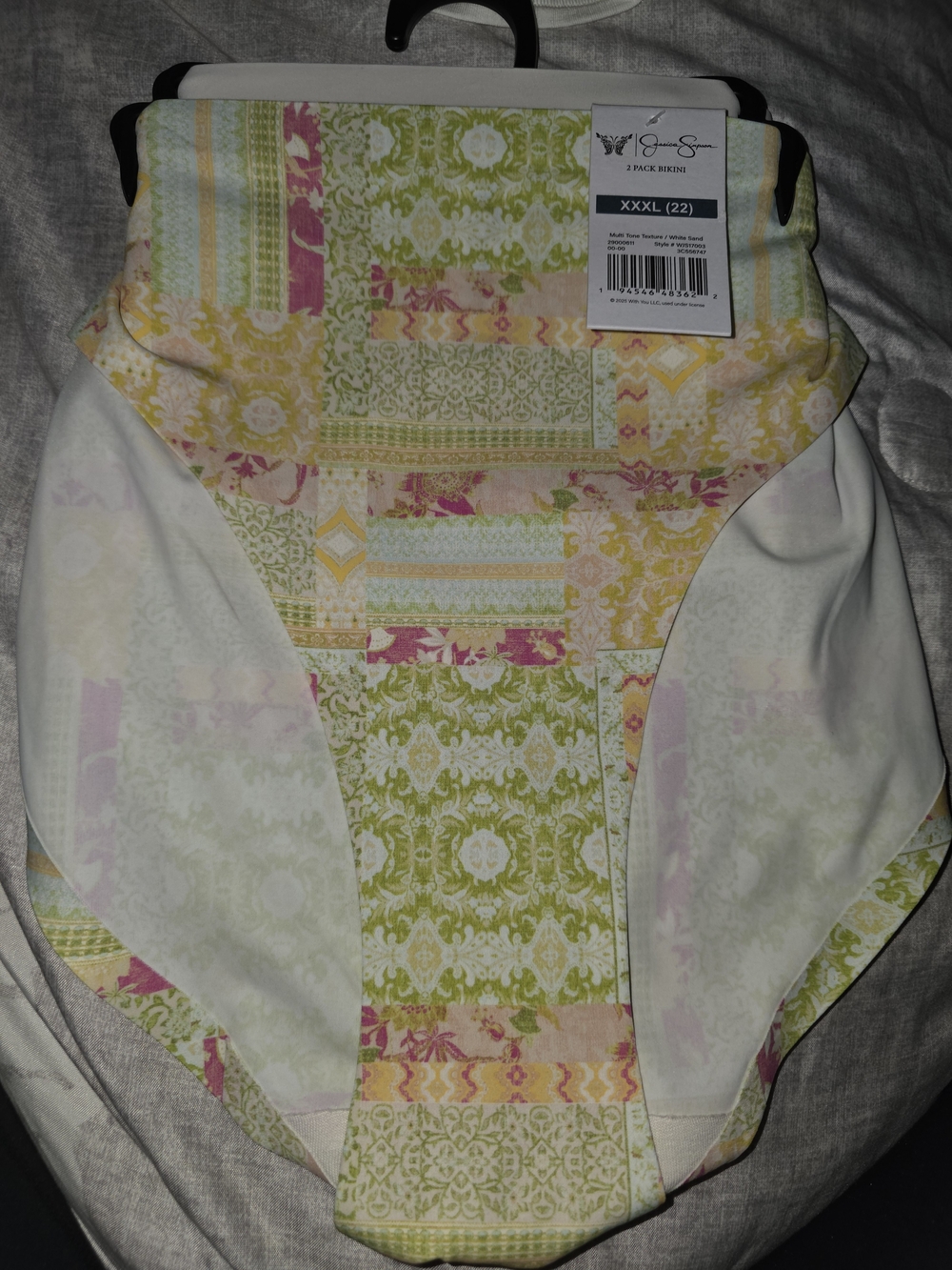 Jessica Simpson Multicolor Patchwork High-Waist Panty